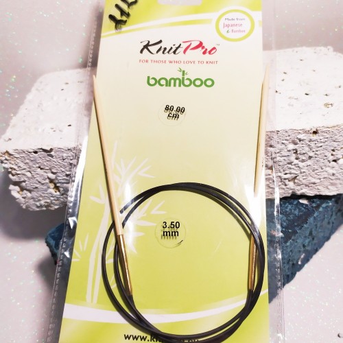 22246 Спиці кругові Bamboo KnitPro 3,5мм 80см