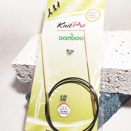 22247 Спиці кругові Bamboo KnitPro 4,0мм 80см