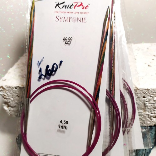 21338 Спиці кругові Symfonie Wood KnitPro 4,5 мм 80см