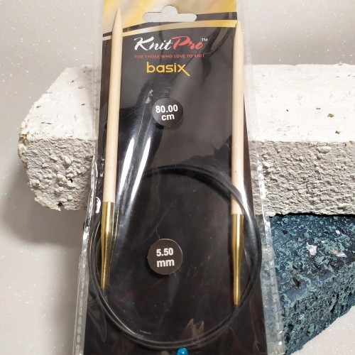 Спиці дерев'яні Basix Birch KnitPro 5,5мм 80см