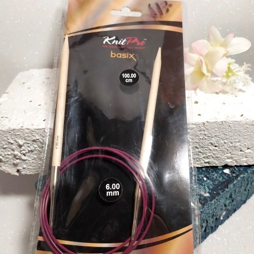 Спиці дерев'яні Basix Birch KnitPro 6,0мм 100см