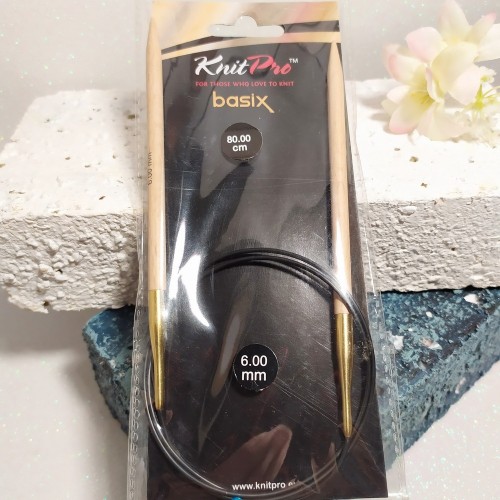 Спиці дерев'яні Basix Birch KnitPro 6,0 мм 80см