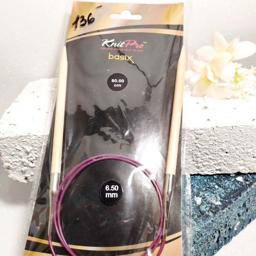 Спиці дерев'яні Basix Birch KnitPro 6,5 мм 80см
