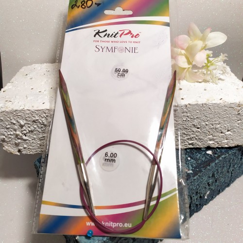 20394 Спиці кругові Symfonie Wood KnitPro 6,0 мм 50см