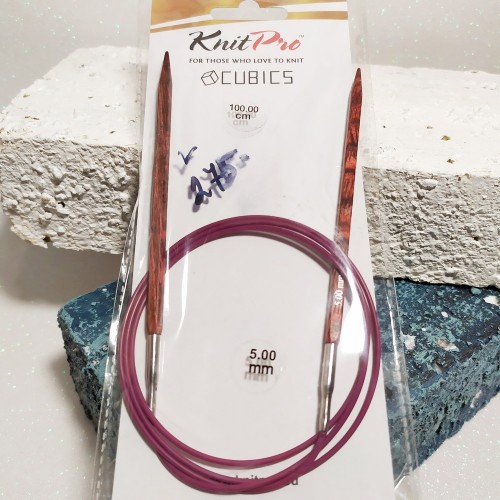 25345 Спиці кругові Cubics KnitPro 5,0 мм 100см