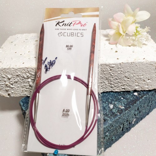 Спиці кругові Cubics KnitPro 6,0 мм 80см