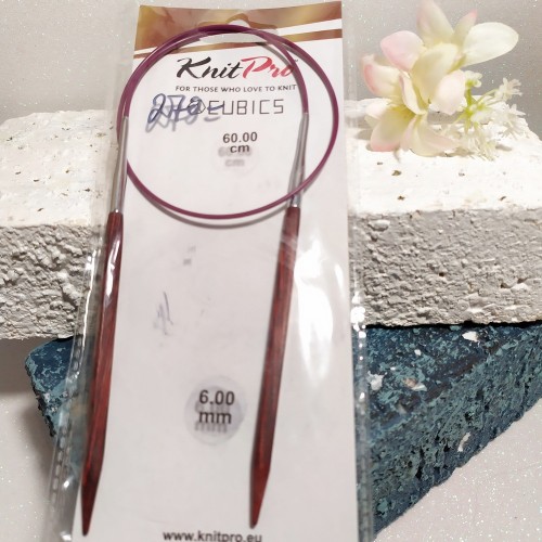 Спиці кругові Cubics KnitPro 6,0 мм 60см