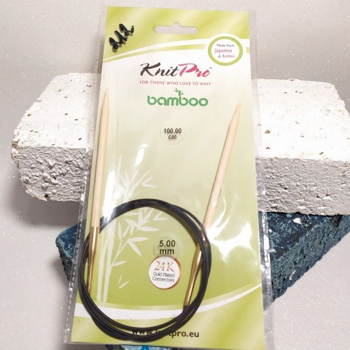22269 Спиці кругові Bamboo KnitPro 5,0мм 100см
