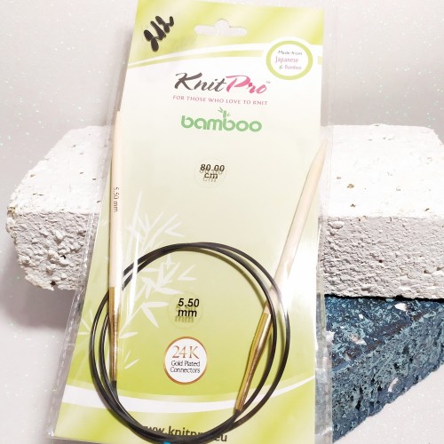 22250 Спиці кругові Bamboo KnitPro 5,5мм 80см