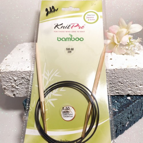 22270 Спиці кругові Bamboo KnitPro 5,5мм 100см