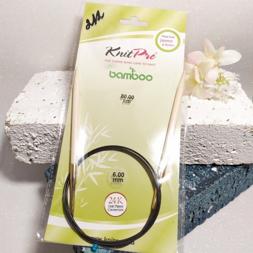 22251 Спиці кругові Bamboo KnitPro 6,0мм 80см