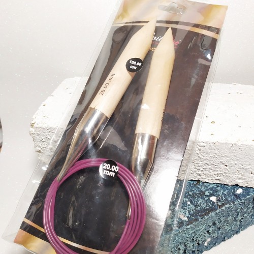 35370 Спиці кругові 150 см Jumbo Birch KnitPro 20.00 мм