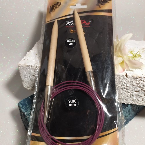 Спиці дерев'яні Basix Birch KnitPro 9,0мм 150см