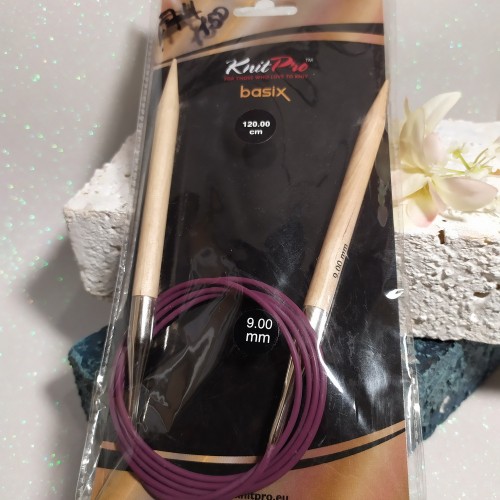 Спиці дерев'яні Basix Birch KnitPro 9,0мм 120см