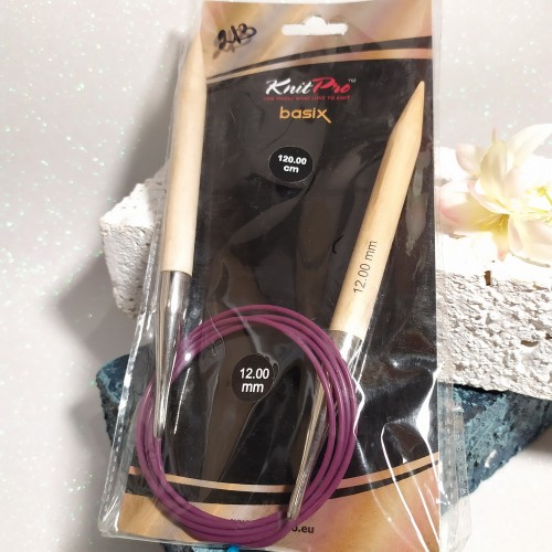 Спиці дерев'яні Basix Birch KnitPro 12мм 120см