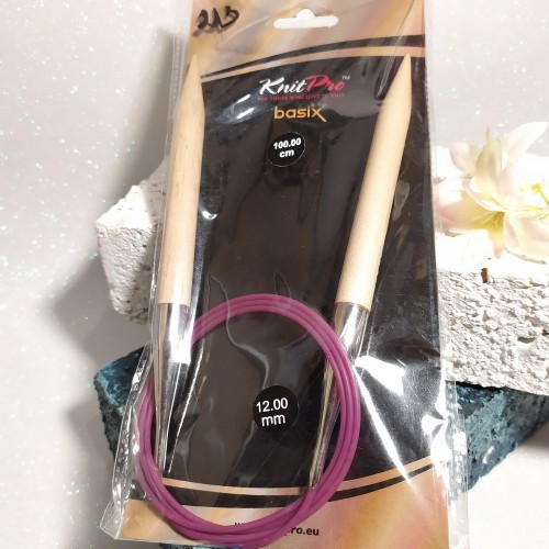 Спиці дерев'яні Basix Birch KnitPro 12мм 100см