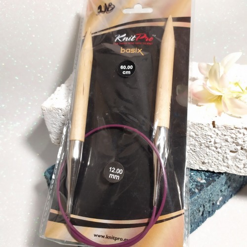 Спиці дерев'яні Basix Birch KnitPro 12мм 60см
