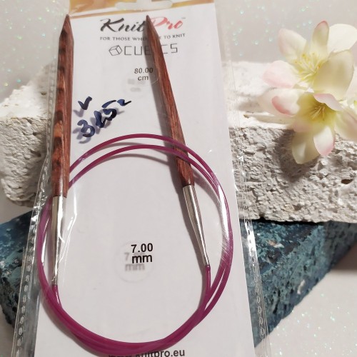 Спиці кругові Cubics KnitPro 7,0 мм 80см