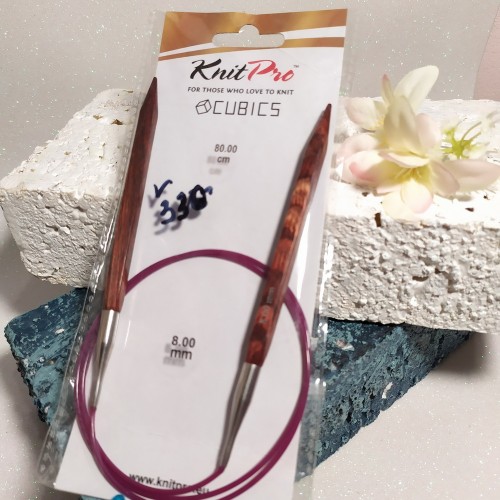 Спиці кругові Cubics KnitPro 8,0 мм 80см