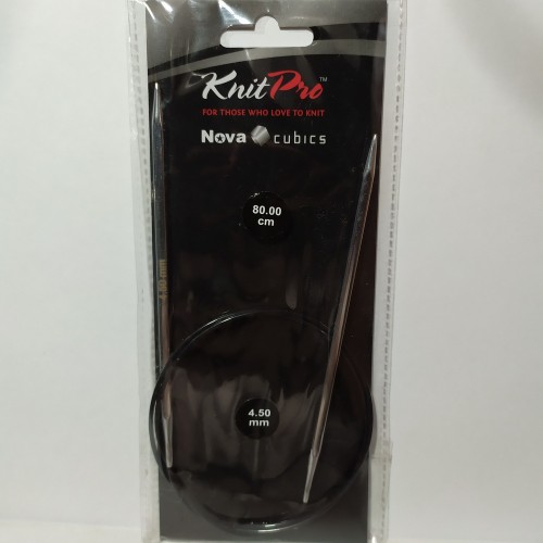 12198 Спиці кругові Nova Cubics Knitpro 4,5 мм, 80см