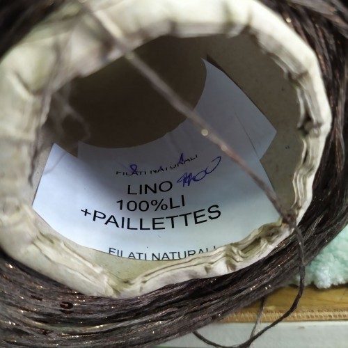 Filati Naturali 100% льон + паєтка