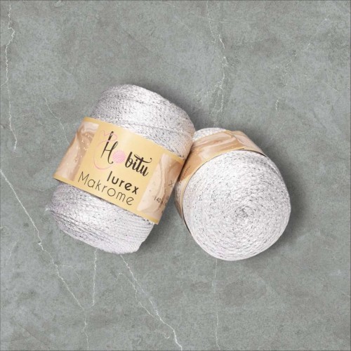 Пряжа Macrome Lurex Hobitu 001